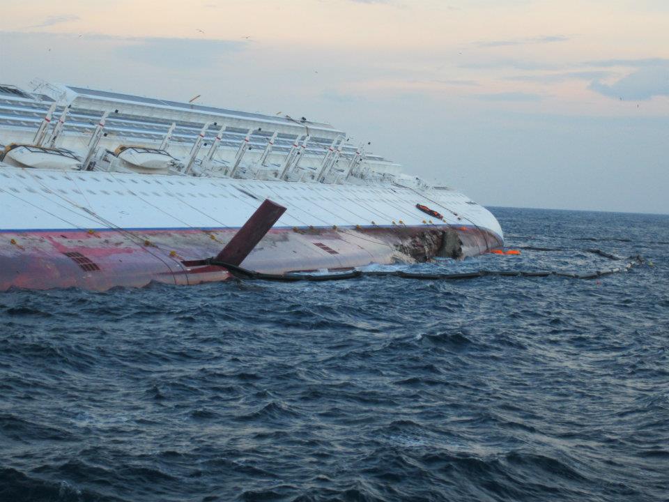 La Concordia a Isola del Giglio