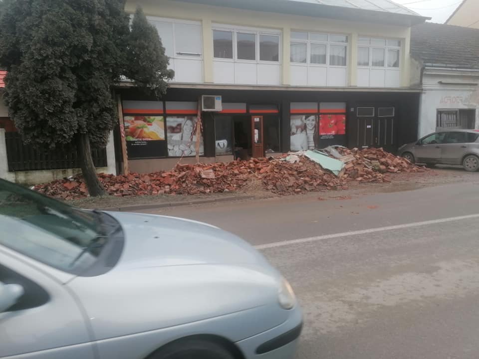 Zona colpita dal sisma